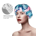thumbnail image 5 of dancing cat Shower Cap, Reusable Bath Hair Hat for all Hair Lengths Hair Cover with Elastic Band Double Waterproof Layers Bathing Hat, 5 of 5