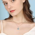 thumbnail image 4 of Zia Sun Symbol Necklace for Women 925 Sterling Silver Genuine Turquoise Sun Pendant New Mexico Jewelry Birthday Christmas Gift for Mom Wife Girlfriend, 4 of 8