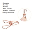 thumbnail image 4 of Uxcell 1" Small Metal Wire Clips Multi-Purpose Bag Clamps, Rose Gold 45 Count, 4 of 5