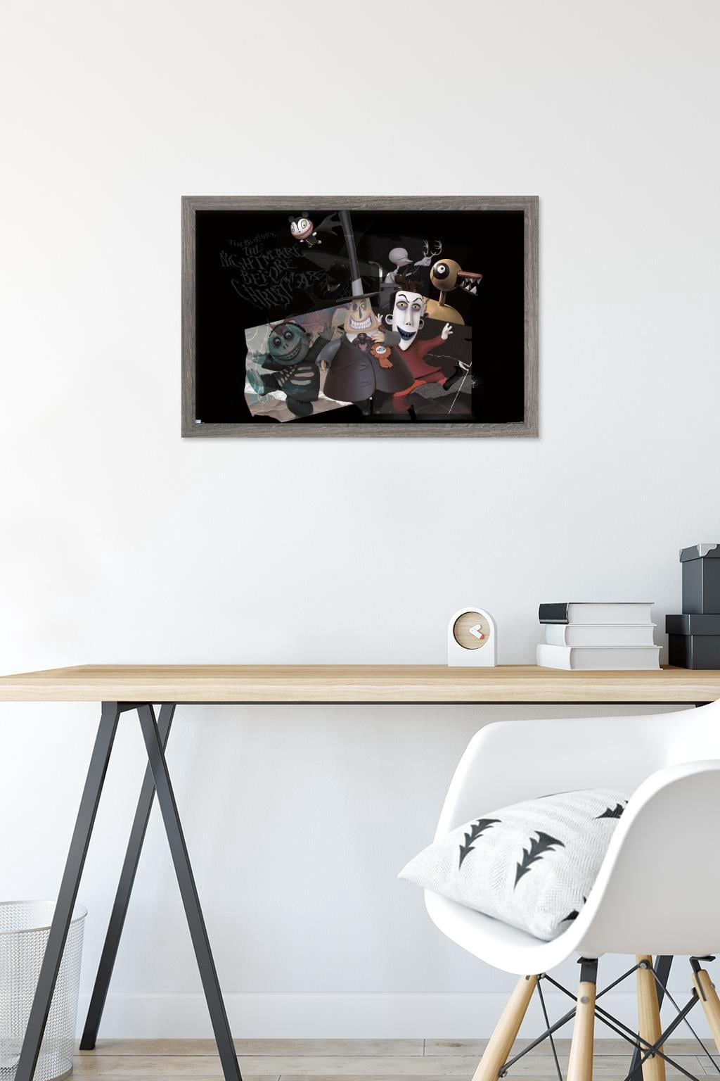 Disney Tim Burton's The Nightmare Before Christmas - Distorted Group Wall Poster, 14.725" x 22.375" Framed