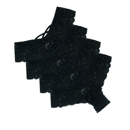 

4PC Sexy Women Lace Flowers Low Waist Underwear Panties G-string Lingerie Thongs Note Please Buy One Or Two Sizes Larger