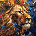 thumbnail image 6 of WYYP Waterproof Resistant Fabric 100% Polyester Fiber Tablecloth - A Majestic Lion Design White, 6 of 8