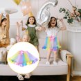 thumbnail image 3 of KAKOWELY Falda de tul de Pascua para niñas, falda de princesa abullonada, falda de fiesta, falda de tul colorida, falda multicolor para niñas, 3 of 5