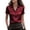 Wine, variant on Liweisiy Women's Stain Silk Blouse Collared Short Sleeve Button Down Shirts Summer Dressy Bussiness Office Tops Wine 2XL