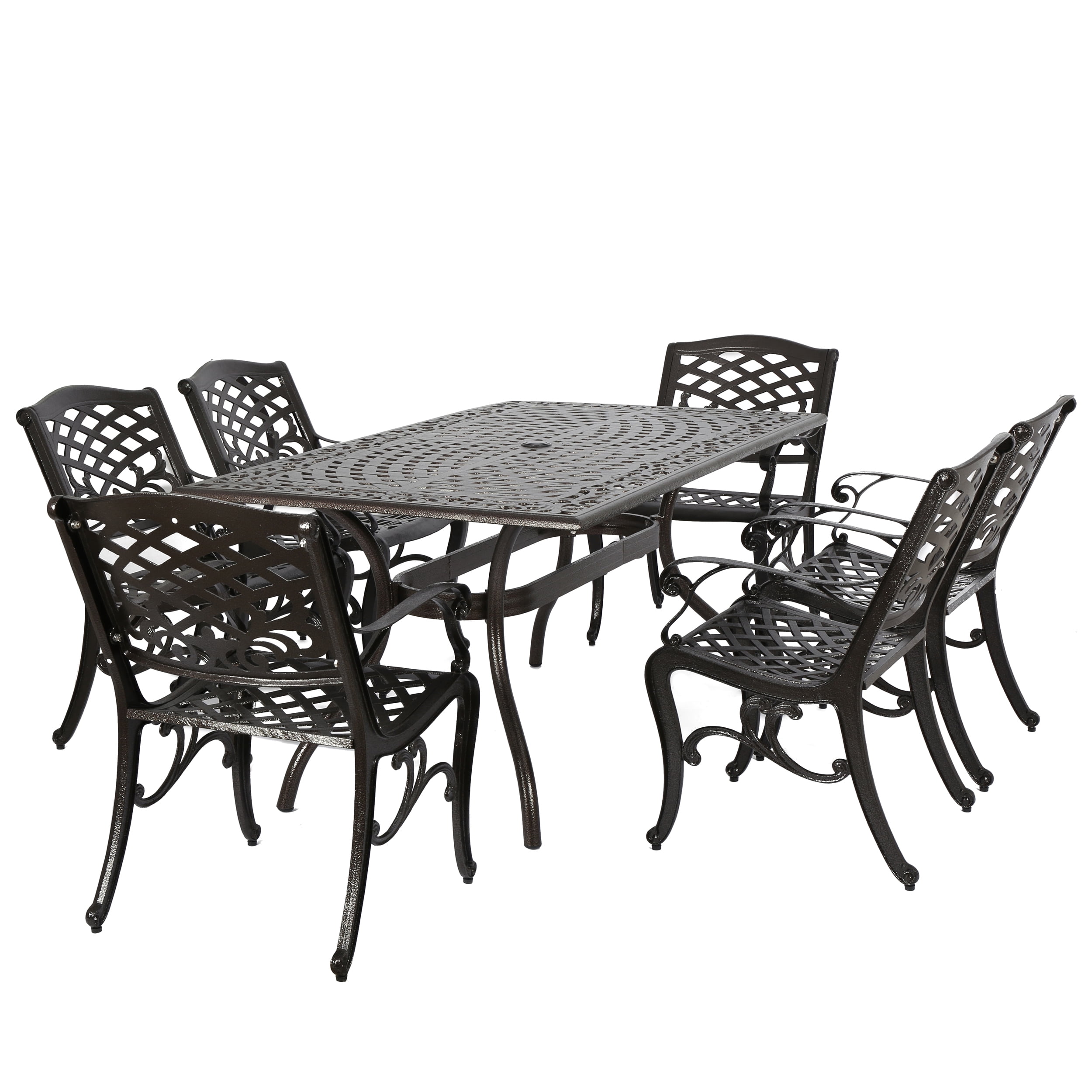 Noble House Hammond Hammered Bronze, How Do You Paint Cast Aluminum Patio Furniture