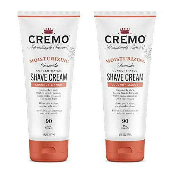 2 Pack - Cremo Moisturizing Shave Cream Coconut Mango For Women 6 oz