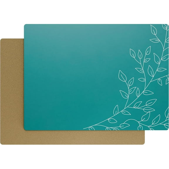 Royalty Art Deep Sea Green Cork-Backed Placemats - Set of 4
