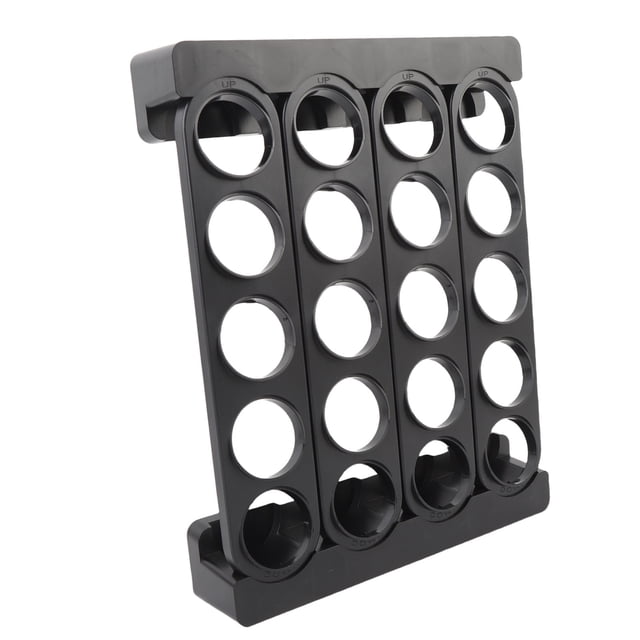 Wall Mount Coffee Capsules Holder, Modern Design Sturdy ABS Material Large Capacity Adhesive Coffee Pod Storage Rack for Office DormitoryWhite