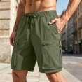thumbnail image 2 of RFQWOVSR Mens Shorts Lightweight Loose Fit Cargo Shorts Athletic Casual 5 Inch Inseam Utility Pocket Outdoor Shorts XXL, 2 of 5