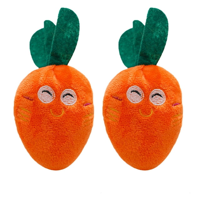 B Carrot Shaped Plush Chew Toy For Cats And Small Dogs