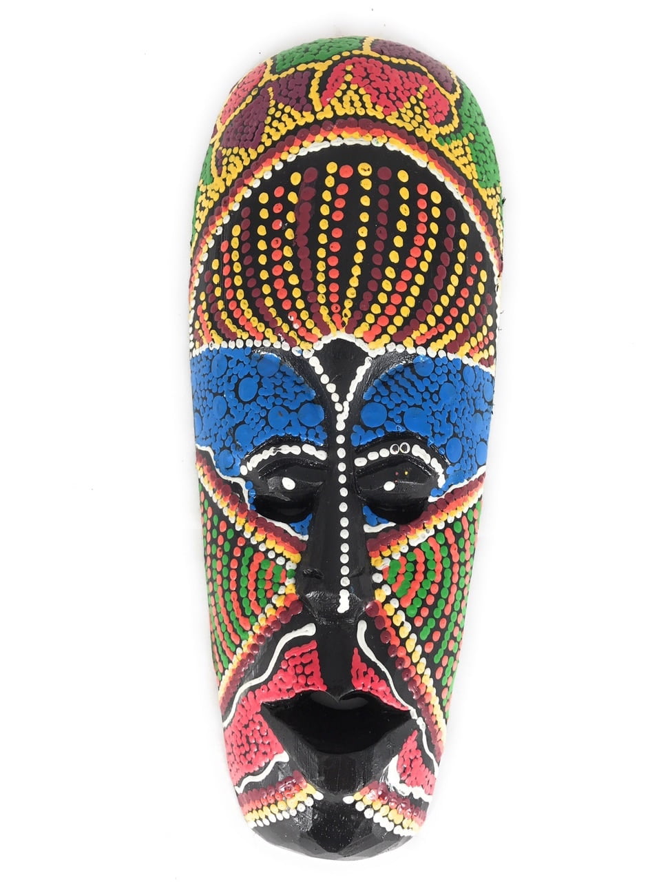 #wib370420e Tribal Tiki Mask 8 Floral Primitive Art