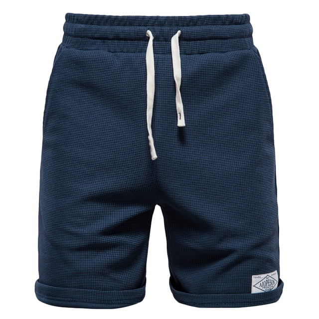 pstuiky Pantalones cortos de gimnasio para hombre, Pantalones casuales de moda para hombre, lisos, con cordón, cintura elástica, pierna recta corta Pantalones cortos de golf