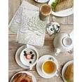 thumbnail image 4 of Sage Green White Kitchen Dish Towels for Drying Dishes Set of 2, Abstract Grey Chrysanthemum Flower Waffle Weave Microfiber Hand Tea Bathroom Towels Quick Dry & Absorbent Towel 15.7x23.6, 4 of 7