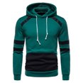 thumbnail image 2 of Fesfesfes Hooded Tops for Men Hoodies Pullover Pocket Long-sleeved Color-blocking Hooded Sweatshirt On Sale, 2 of 3