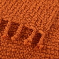 thumbnail image 4 of Home Soft Things Basket Weave Throw Blanket with Braided Tassels, Reversible Lightweight Super Soft Cozy Throw Blanket, 50x60 inches, Rust, 4 of 9