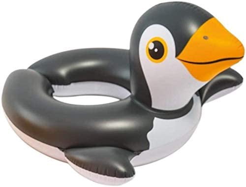 3 Pack Intex Animal Split Ring Pool Floats Duck Flamingo & Penguin Gift Set Bundle with Bonus Mattys Toy Stop 16 Beach Ball 