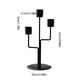 thumbnail image 3 of Portavelas de estructura moderna de metal | Centro de mesa decorativo de base resistente para mesa de comedor, bodas, decoración del hogar • Diseño elegante • 23x10x3cm • Duradero y estable, 3 of 6