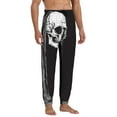 thumbnail image 4 of Xecao Gothic Skull Drape Print Active Tech Joggers for Men, Mens Sweatpants Lounge Pants with Pockets-Small, 4 of 5