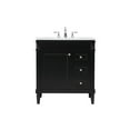 thumbnail image 3 of Pemberly Row 32" Aluminum MDF Single Bathroom Vanity in Black, 3 of 8