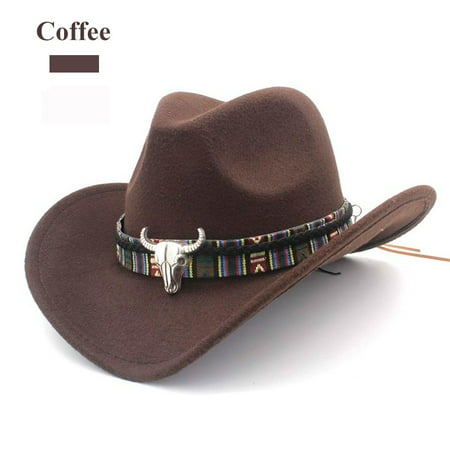 Style Cap - Men Faux Suede Adjtable Neck Strap Western Style Sunhat Cowboy Hat Cap