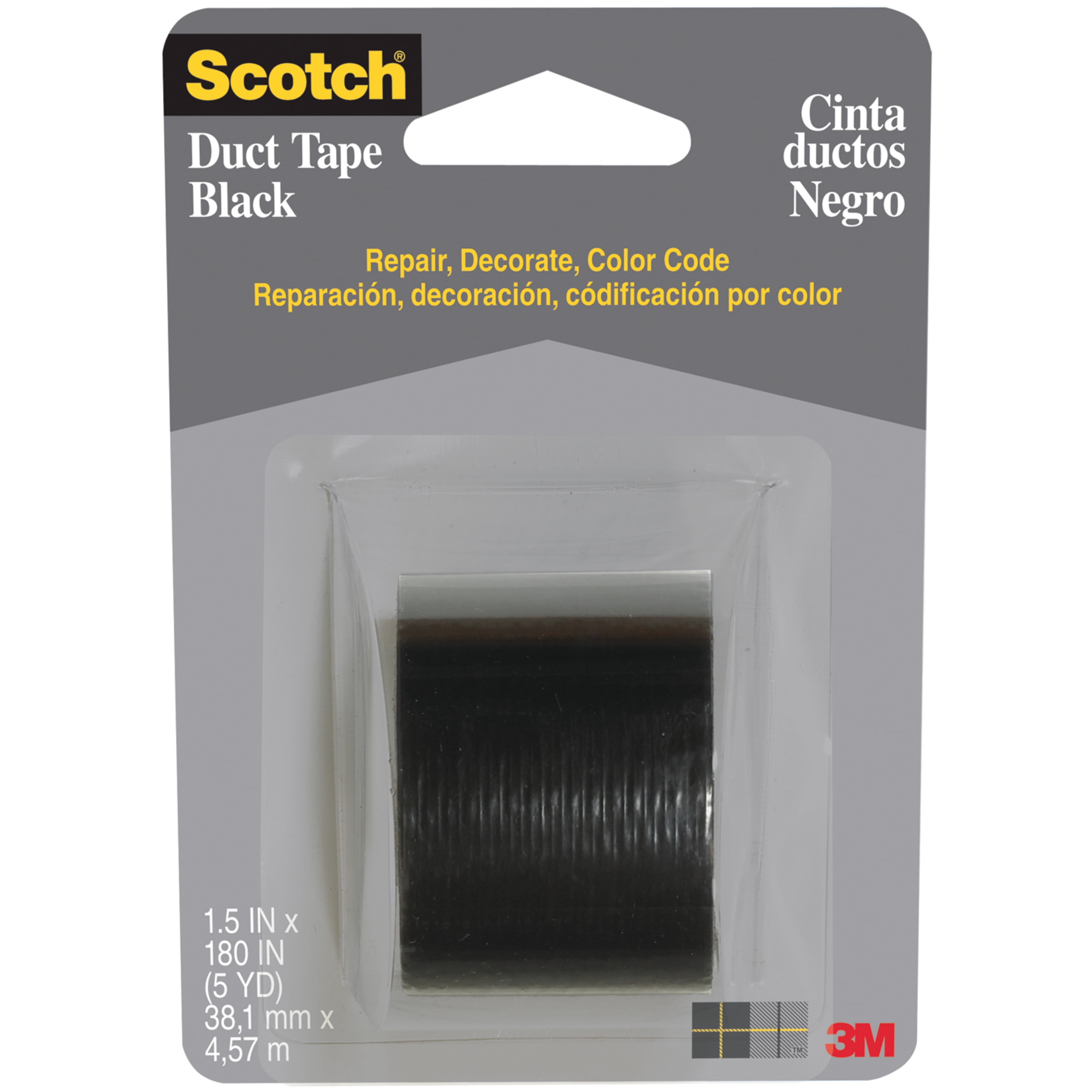 3M 127 Cloth Tape, Black, 11/2" x 170"