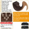 thumbnail image 5 of HAIRRO Clip In Human Hair Extensions, Brazilian Hair 8pcs/18Clips Dark Brown to Chestnut Brown Balayage Hair Extensions Full Head Silky Straight 100% Human Hair Clip In Extensions 8Inch-24inch, 5 of 9