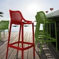 thumbnail image 2 of Pemberly Row Modern Resin Polypropylene Patio Bar Stool in Red, 2 of 7