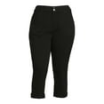 thumbnail image 3 of Terra & Sky Women's Plus Size Curvy Capri Pants, 3 of 5
