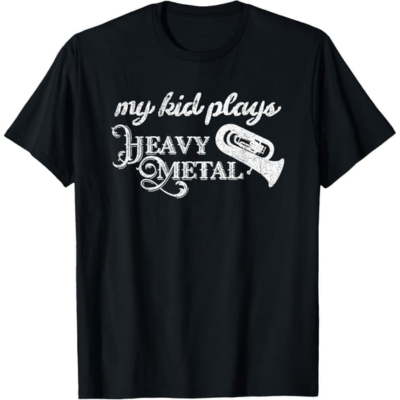 Tuba Band Mom for Women My Kid Plays Heavy Metal T-Shirt