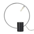 thumbnail image 6 of DecMode 18" Circular Silver Table Lamp with White Glass Shade, 6 of 8