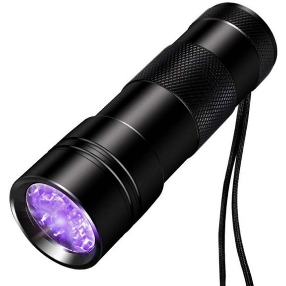 UV Flashlight Black Light Flashlight, 12 LED 395 nm Ultraviolet Blacklight Flashlight Detector for Dog Urine, Pet Stains.