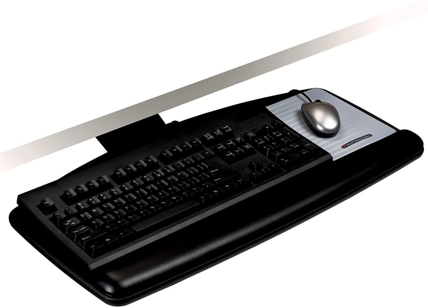 3M Under Desk Keyboard Tray, Turn Knob to Adjust Height and Tilt to Enhance Comfort and Ergonomics, Sturdy Tray with Gel Wrist Rest and Precise Mouse Pad, Stores Under.., By Brand 3M - image 1 of 8