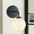 thumbnail image 6 of Blown Glass Steel Frame Antique Single Sconce, Wall Light for Bedroom with Black Milk, Bronze/Chrome/Matte Black Finishes, Outdoor Light Fixture, 6 of 10