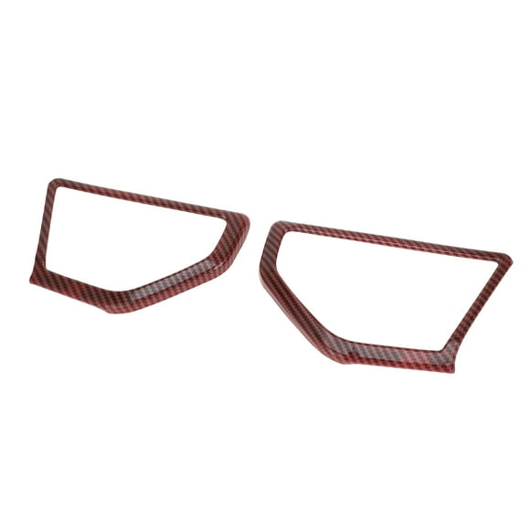 Unique Bargains 1 Pair A Pillar Speaker Cover Trim for Jeep Wrangler JL JLU 18-24 Window A Pillar Front Speaker Cover Stereo Audio Frame Trims ABS Carbon Fiber Red