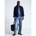 thumbnail image 2 of Free Assembly Men's Pleated Zip Front Denim Jacket, Sizes XS-3XL, 2 of 7