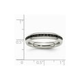 thumbnail image 6 of Stainless Steel 4mm Black CZ Ring Size: 8; for Adults and Teens; for Women and Men, 6 of 6