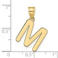 thumbnail image 2 of FJC Finejewelers 14 kt Yellow Gold Polished Bubble Letter M Initial Charm, 2 of 6