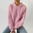 thumbnail image 6 of Red Sweatshirt for Women's Textured Long Sleeve Drop Shoulder Drawstring Pullover Solid Hoodie Women Fall Clothes, 6 of 6