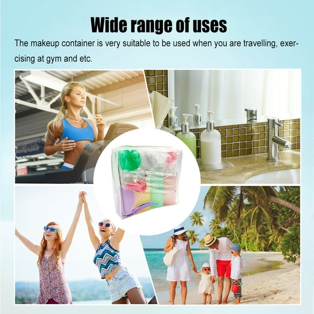 Baohd 16 Pieces/Kit Silicone Travel Toiletries Bottle Reusable Reusable Camping Travelling Backpacking Squeezable Container