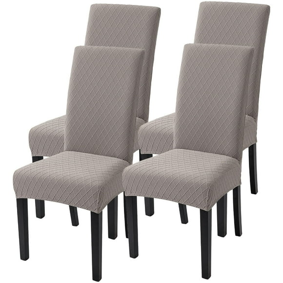 Set de 4 fundas elásticas para sillas de comedor SearchI, color topo