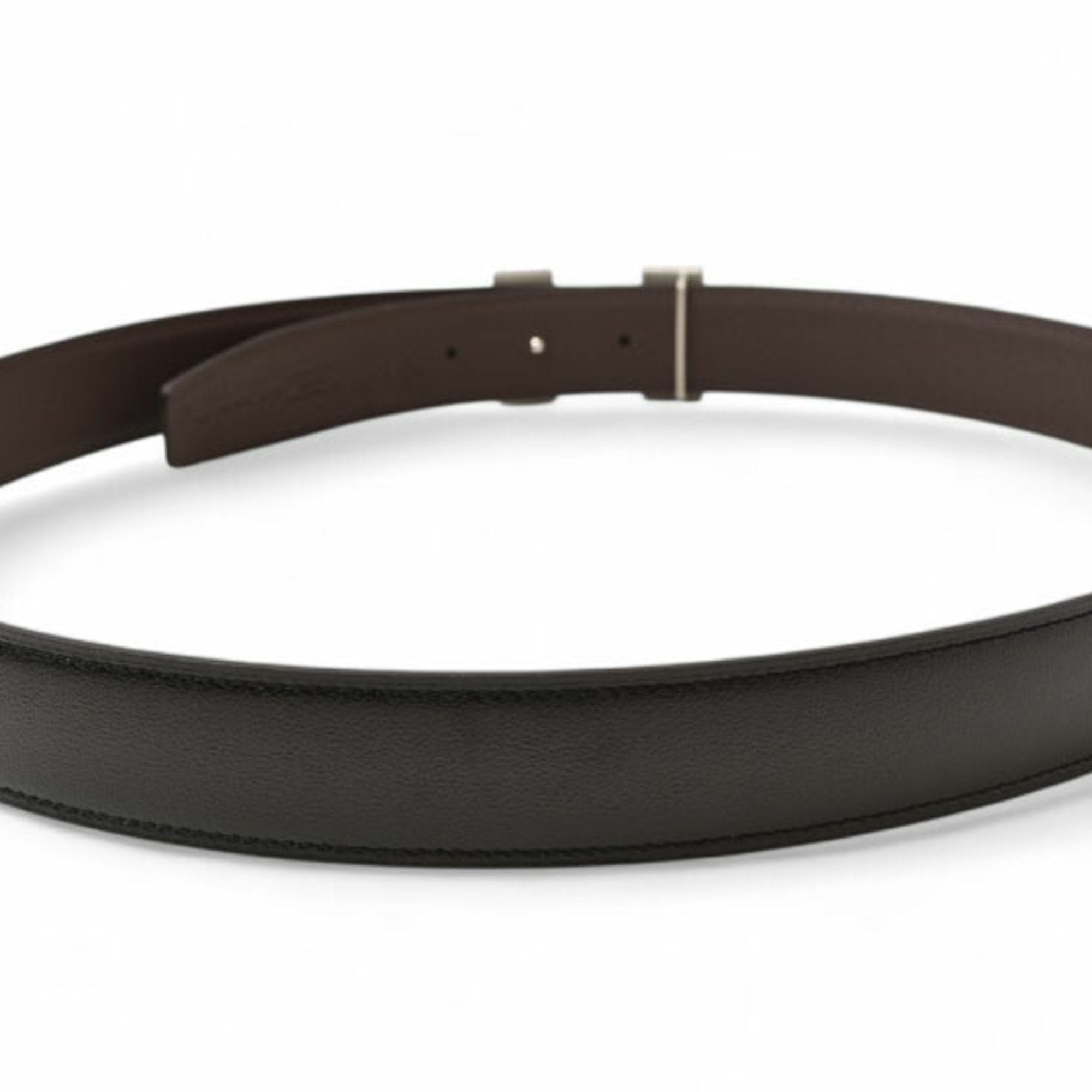 Hermes Constance H Belt Ceinture Calf #301252H11B Hermes Black/Gray Togo/Swift Constance Belt 32mm | Designer  main image 3