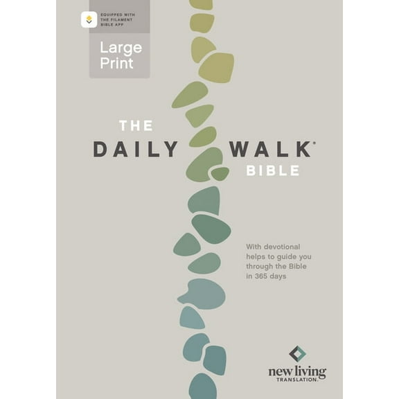 The Daily Walk Bible Large Print Nlt, Filament Enabled (Softcover), (Paperback)