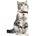 thumbnail image 3 of Cute Pet Cat Collar 2-Pack Kitty Collars Puppy Dog Collars, Genuine Leather Adjustable Length Easy to Clean Durable and Safe, Bell and Hole Puncher Inclusive, Red and Black, 3 of 7