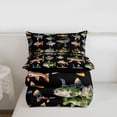 thumbnail image 5 of meiyoeat Cute Pike Fish Full Size Comforter Sets For Boys,Black Watercolor Print Bedding Comforter Set Kids,Black Reversible,3pcs, 5 of 7
