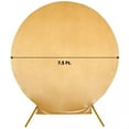 thumbnail image 2 of BalsaCircle 7.5 feet Champagne Soft Velvet Round Backdrop Stand Cover Wedding Birthday Party Photo Booth, 2 of 7