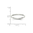 thumbnail image 3 of Sterling Silver 2mm Half-Round Wedding Band - Size 8, 3 of 3