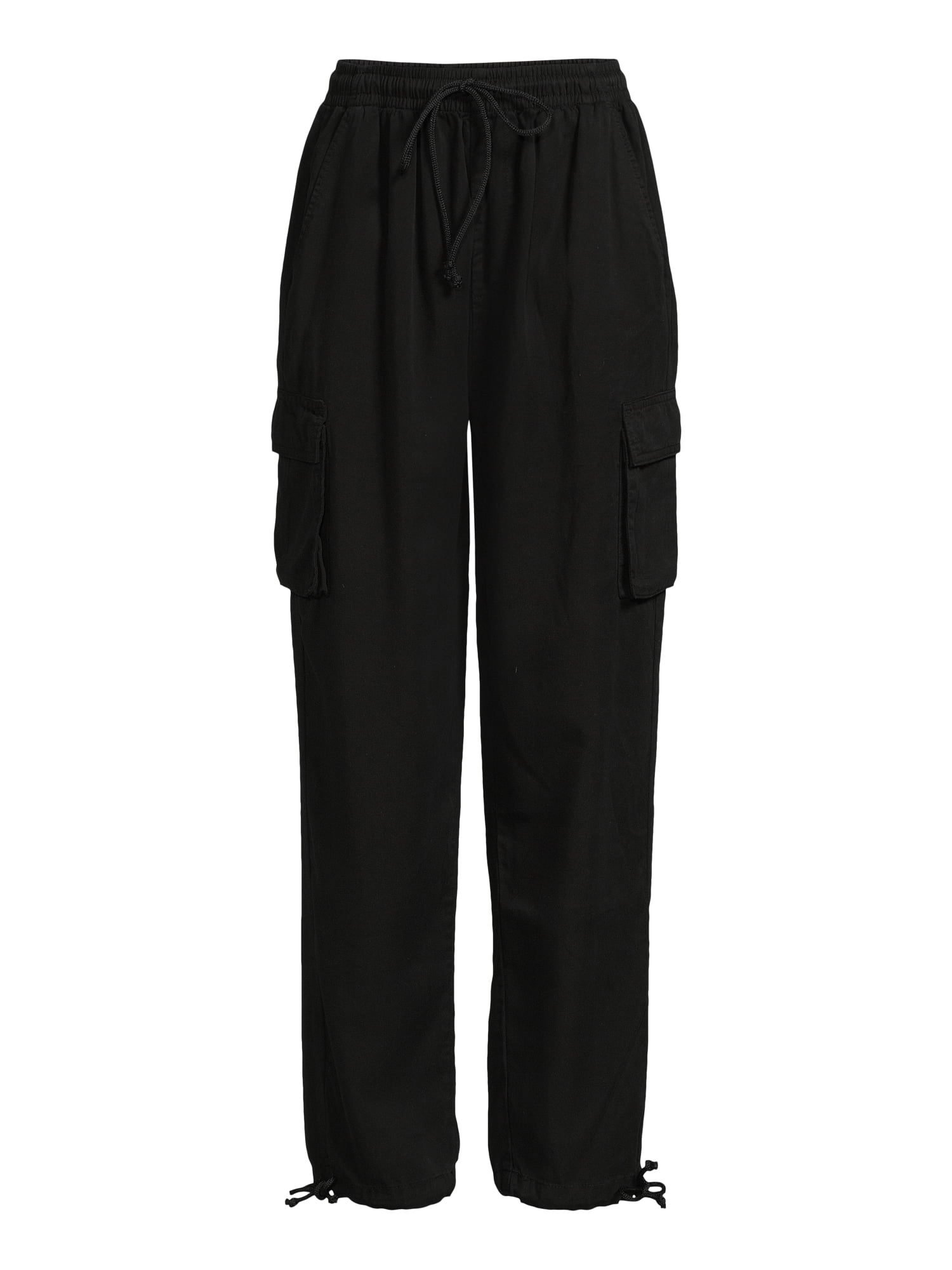 Time and Tru Women's Parachute Cargo Jogger Pants, 26", 27", 28" Inseam, Sizes XS-XXXL