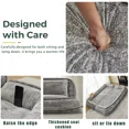 thumbnail image 5 of Aukfa Double Human Dog Bed Lazy Sofa Loveseat with Adjustable Backrest, Extra Large 2-Seat Floor Couch with Plump PillowLight Gray, 5 of 8