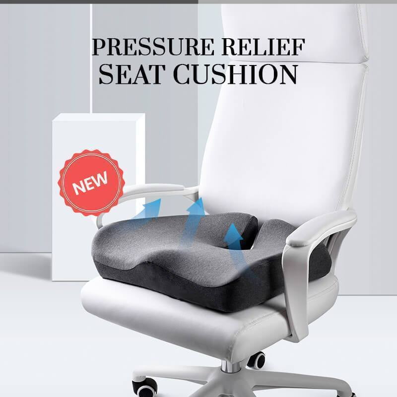 BlissErgo Pressure Relief Ergonomic Seat Cushion Blue Cotton