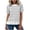 Gray-10, variant on Women’s Striped Puff Sleeve T-Shirt, Casual Layered Ruffle Hem Crewneck Blouse